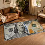 100 Dolar Banknot Baskılı Halı
