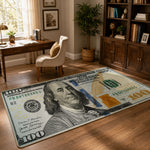 100 Dolar Banknot Baskılı Halı