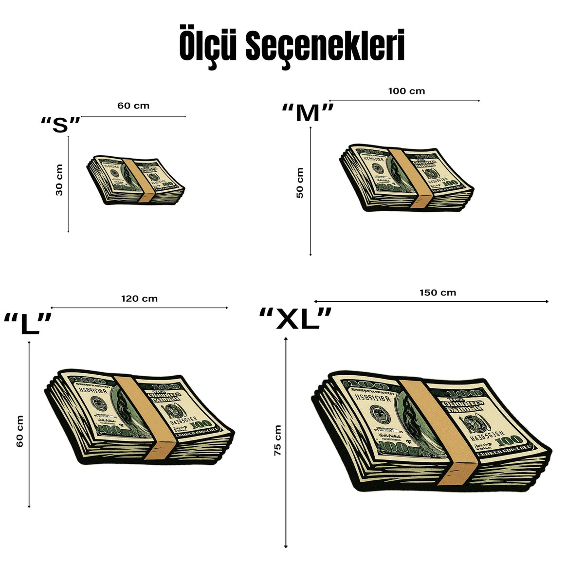 Para destesi illüstrasyonu, yeşil siyah renk kontrastı, minimal pop art kompozisyonu ve net çizgi yapısıyla oluşturulan bu halı, finans, zenginlik, modern grafik sanat ve genç odası dekorasyonu için ikonik bir tasarımdır.
