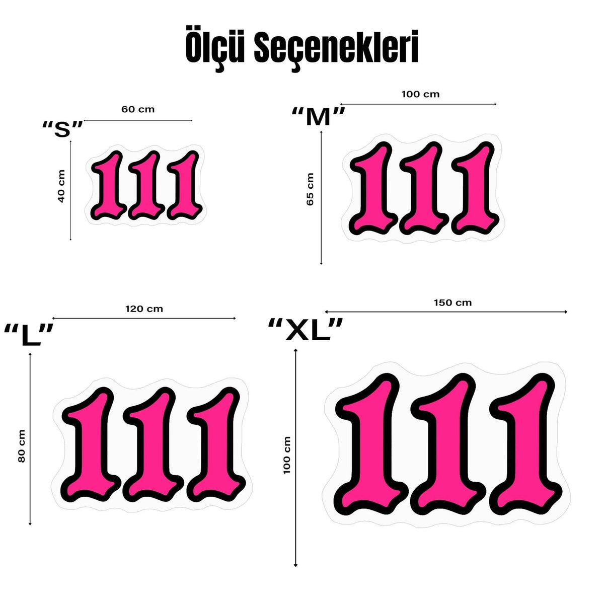 111 Angel Number Pembe Numeroloji Halısı | Yeni Başlangıçlar Temalı Dekoratif Paspas