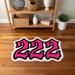 222 Angel Number Pembe Numeroloji Halısı | Uyum ve Denge Temalı Dekoratif Halı