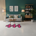 444 Angel Number Pembe Numeroloji Halısı | Korunma ve Güven Temalı Dekoratif Paspas