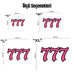 777 Angel Number Pembe Numeroloji Halısı | Şans ve Mucize Temalı Dekoratif Paspas
