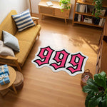 999 Angel Number Pembe Numeroloji Halısı | Melek Sayısı Temalı Dekoratif Paspas