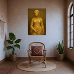 Poster estetiğinde tasarlanan altın renkli klasik heykel figürü kanvas tablo, müze tarzı sanat anlayışını modern duvar dekorasyonuyla buluşturur. Güçlü ışık gölge geçişleri ve yüksek kaliteli baskı sayesinde ofis ve salonlarda dikkat çeken bir FabricUp koleksiyonu parçasıdır.