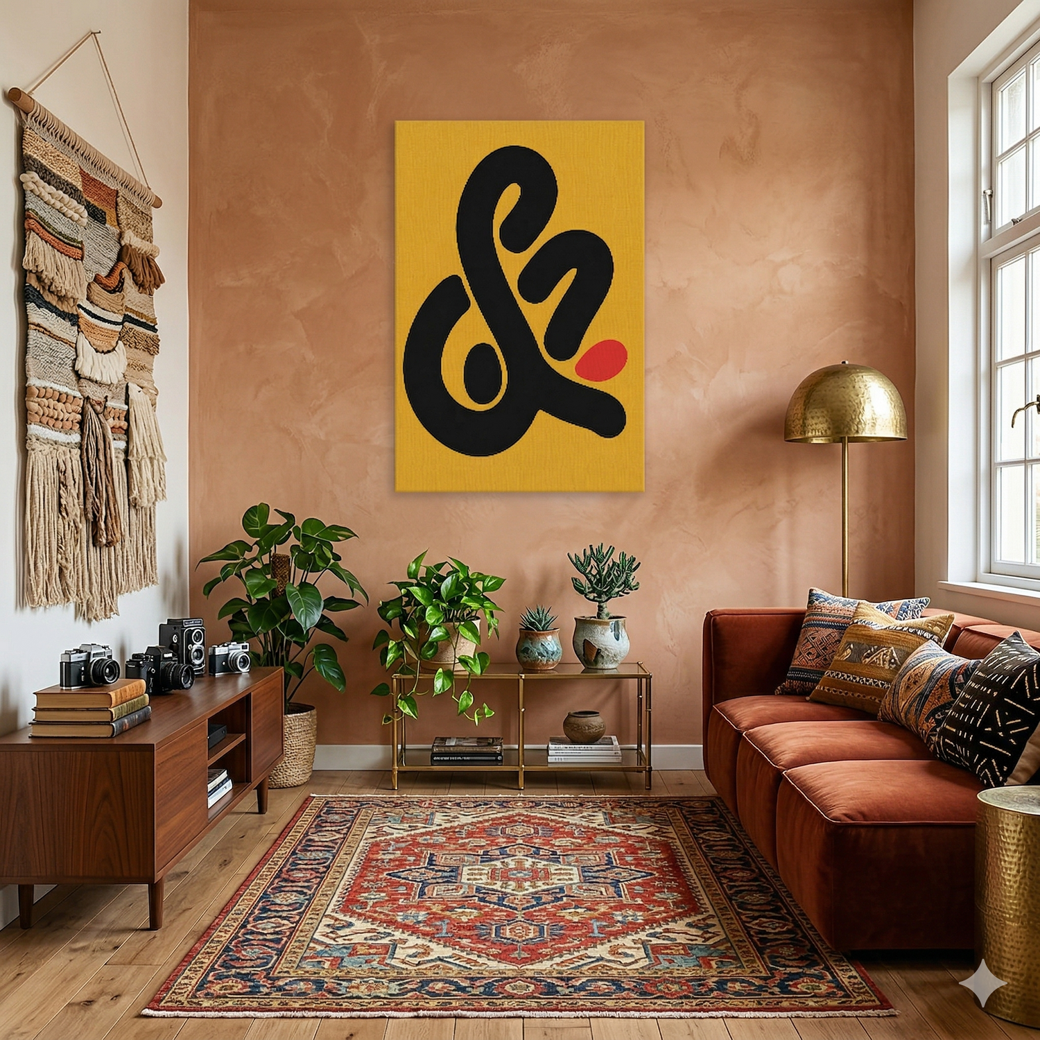 Ampersand Tipografi Kanvas Tablo