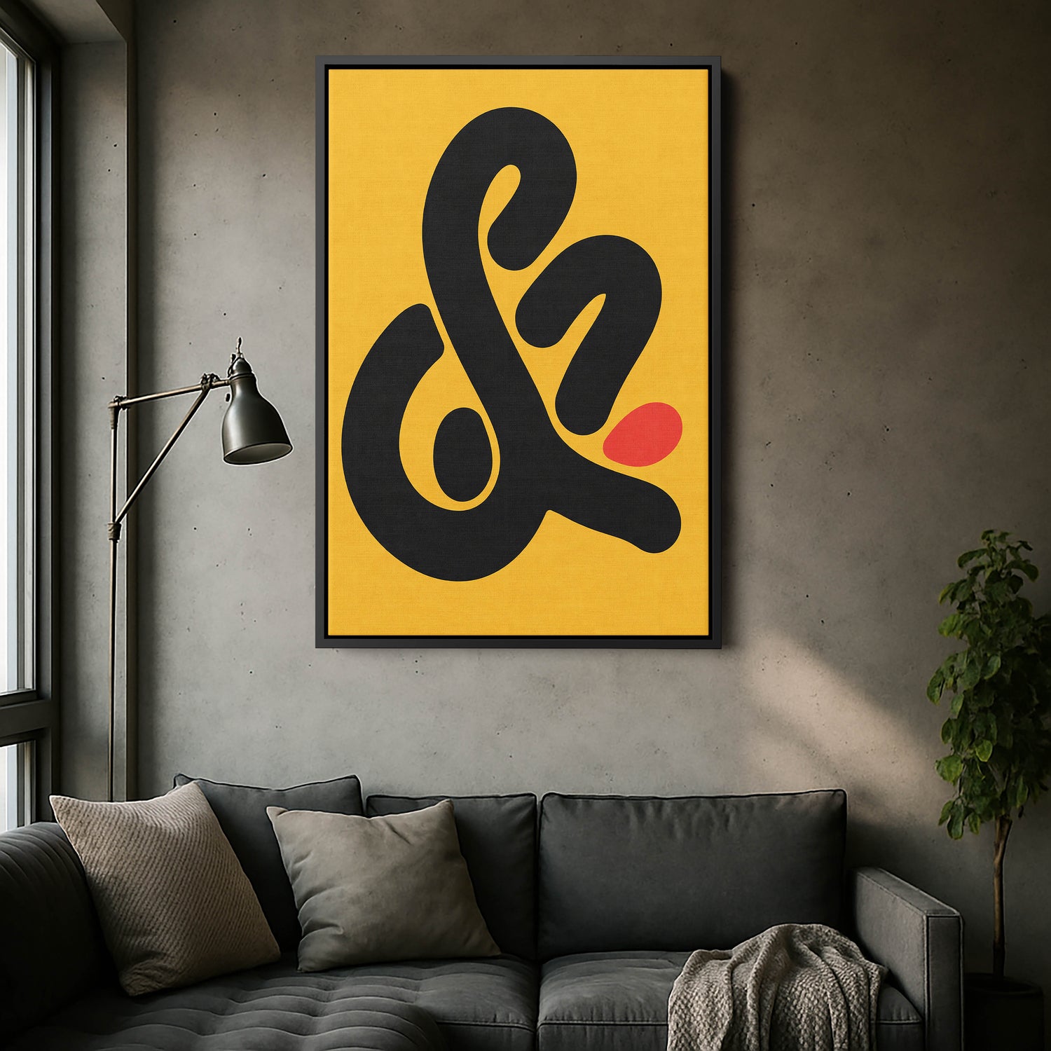 Ampersand Tipografi Kanvas Tablo