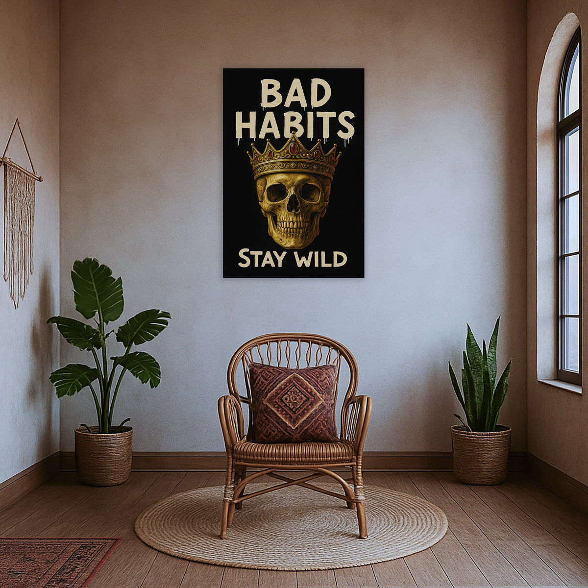 Çerçevesiz modern kanvas tablo, klasik sanat estetiği ve pop art dokunuşları birleştiren özgün figür tasarımıyla karakterli bir duvar dekoru modelidir. FabricUp dijital baskı ile üretilen yüksek çözünürlüklü yüzey, dayanıklı, net ve şık görünüm sunarak mekâna modern bir atmosfer katar.