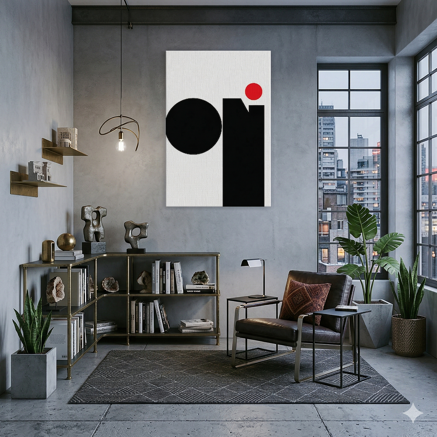 Geometrik Minimalist Kanvas Tablo