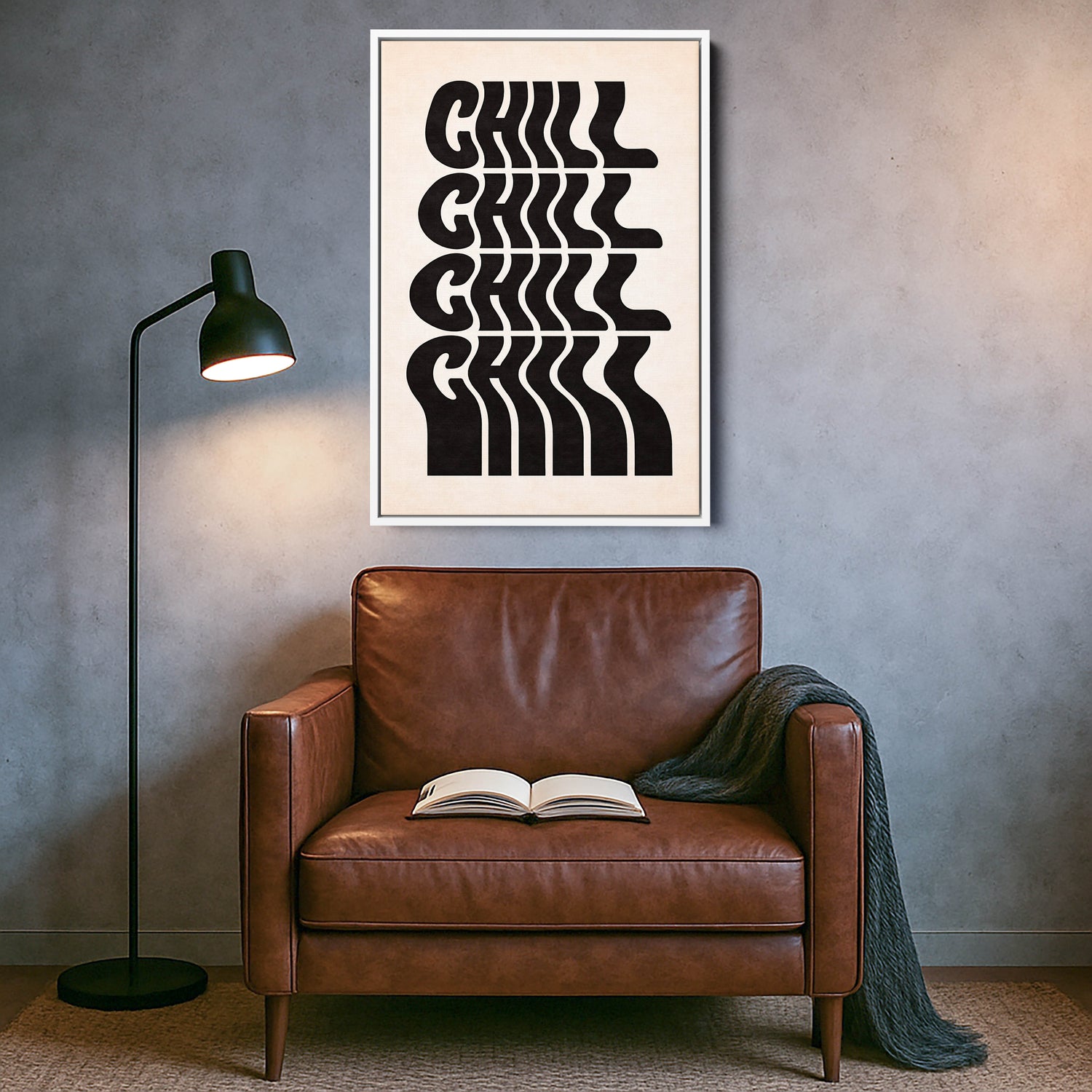Chill Groovy Tipografi ile Şık Groovy Kanvas Tablo