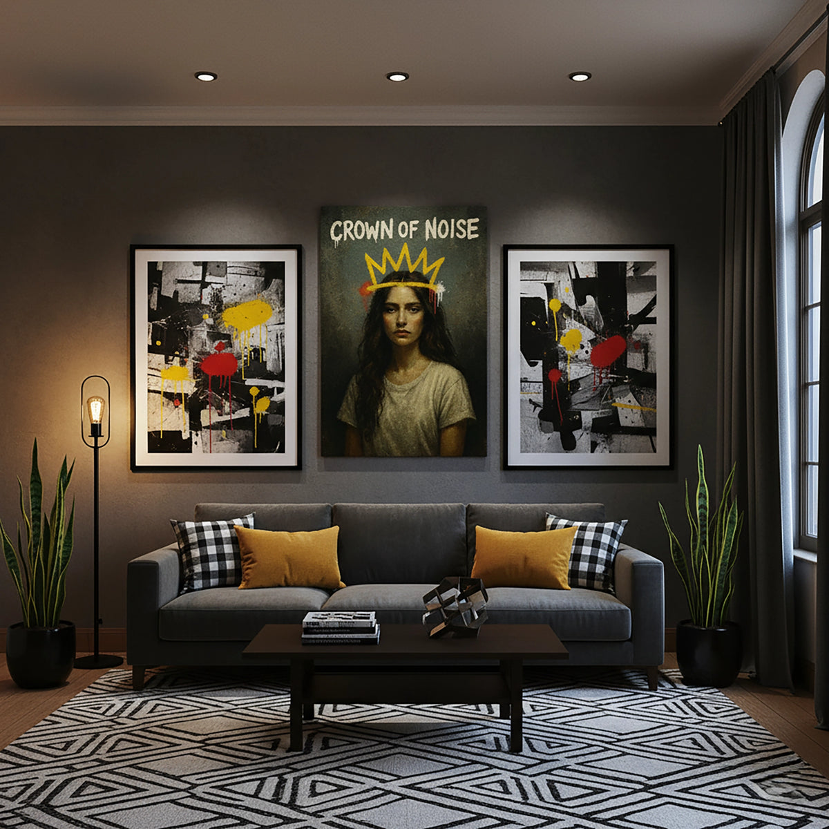 Çerçevesiz kanvas tablo, güçlü kadın portresi ve el çizimi taç grafiti detayıyla tasarlanmış modern street art duvar dekoru sunar. Yüksek çözünürlüklü baskı kalitesi sağlayan FabricUp dijital baskı, estetik, premium ve çağdaş dekorasyon için dikkat çekici bir sanat eseridir.