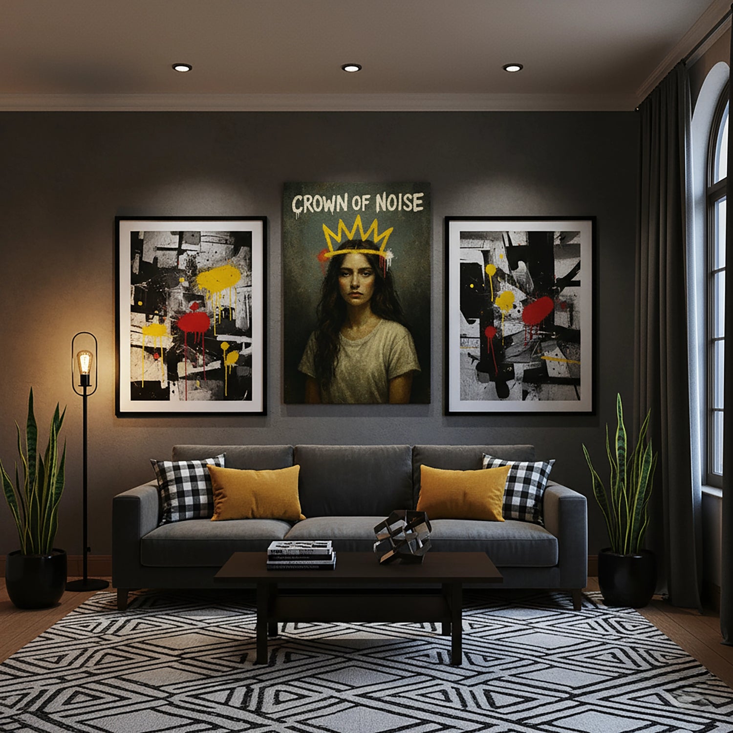 Çerçevesiz kanvas tablo, güçlü kadın portresi ve el çizimi taç grafiti detayıyla tasarlanmış modern street art duvar dekoru sunar. Yüksek çözünürlüklü baskı kalitesi sağlayan FabricUp dijital baskı, estetik, premium ve çağdaş dekorasyon için dikkat çekici bir sanat eseridir.