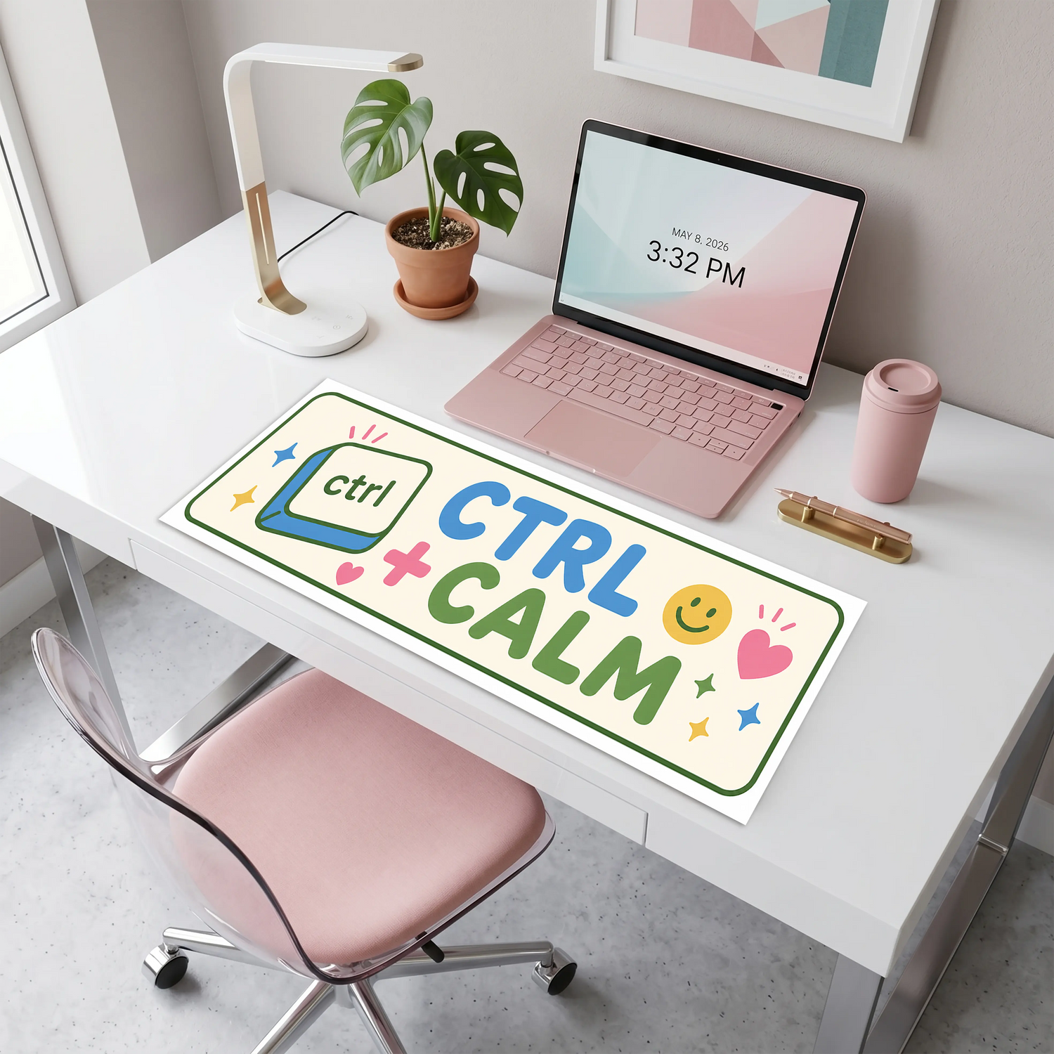 Ctrl + Calm Klavye Dekoru - Yaratıcı Klavye Önü Dekorasyonu