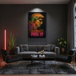 Çerçevesiz kanvas tablo, klasik heykel büstü ve neon renkli siluet çizgileriyle tasarlanmış modern pop art duvar dekoru sunar. Yüksek çözünürlüklü baskı kalitesi sağlayan FabricUp dijital baskı, enerjik, estetik ve premium modern dekorasyon için dikkat çekici bir sanat eseri oluşturur.