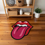 İkonik Kırmızı Dudak ve Dil Figürlü Pop-Art Tasarım Halı