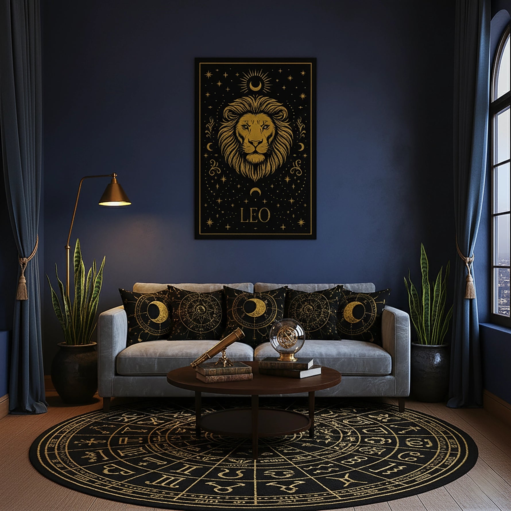 Kopyala
Çerçevesiz kanvas tablo olarak sunulan Leo temalı bu astroloji tasarımı, siyah zemin üzerinde altın aslan figürü, yıldızlar ve burç sembollü detaylarla güçlü ve lüks bir görünüm sağlar. Yüksek çözünürlüklü dijital baskısı sayesinde modern salon, ofis ve genç odaları için dikkat çekici dekoratif bir FabricUp duvar sanatıdır.