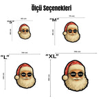 Havalı Noel Baba Portreli ve Güneş Gözlüğü Detaylı Yılbaşı Halısı