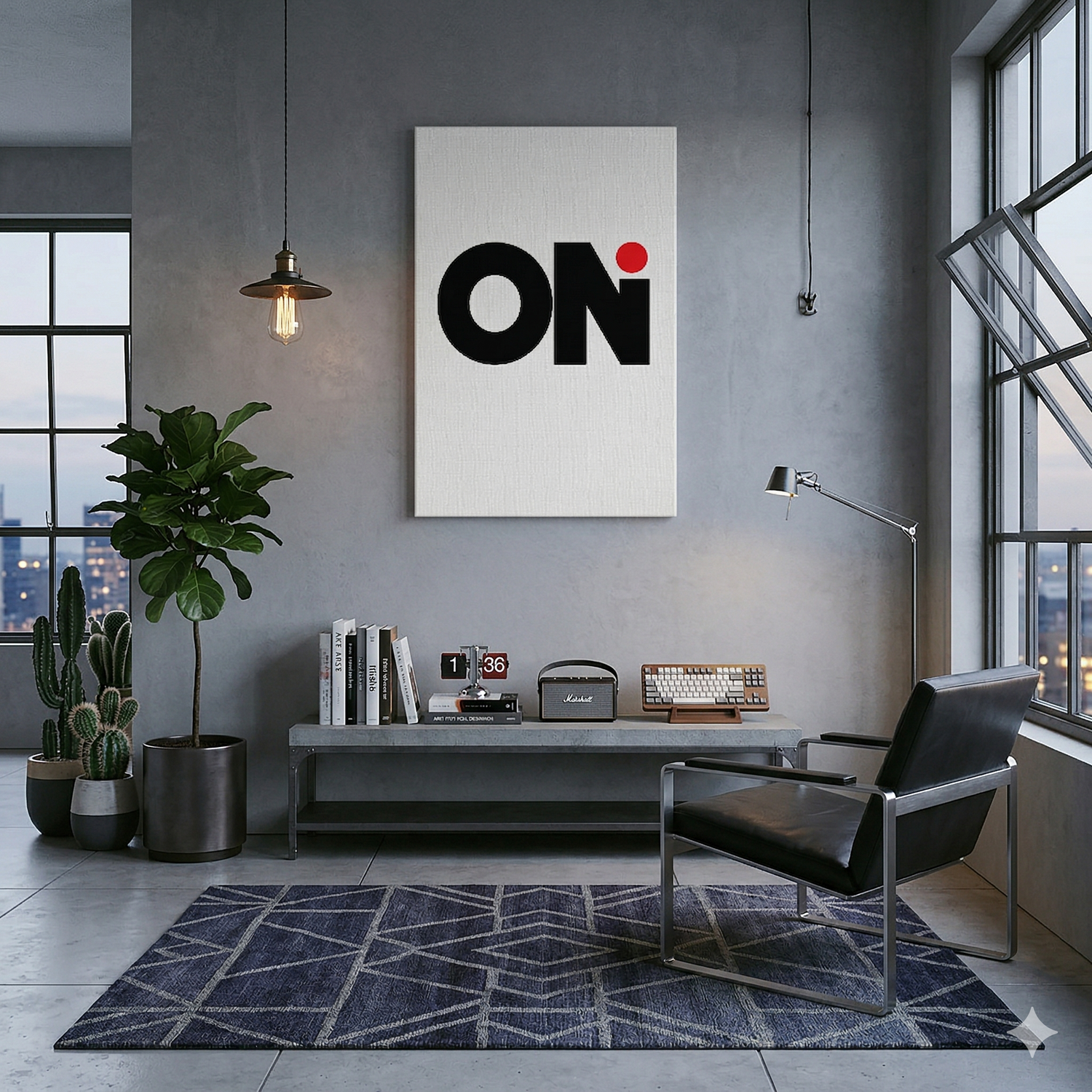 ON Minimalist Tipografi Kanvas Tablo