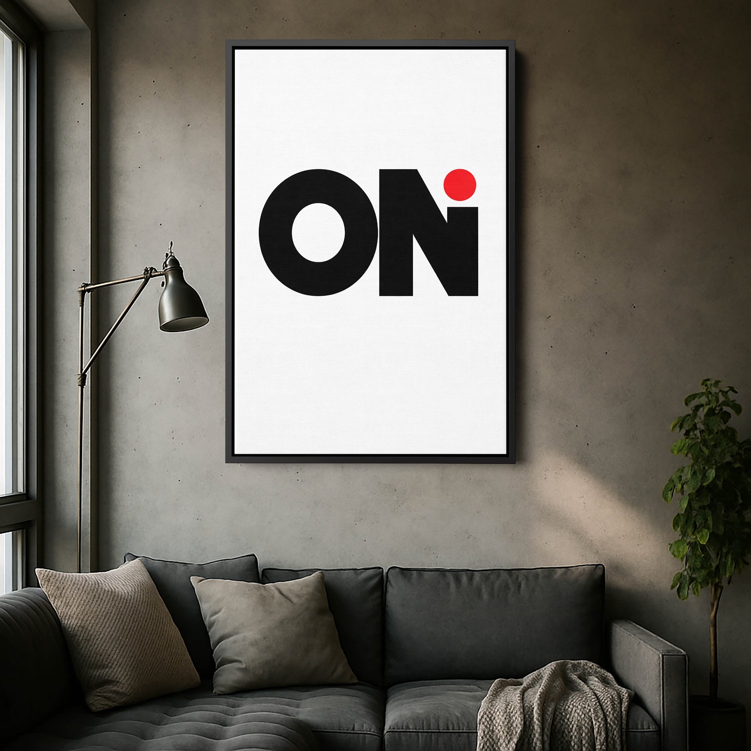 ON Minimalist Tipografi Kanvas Tablo