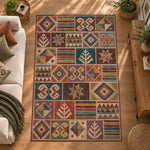 patchwork-etnik-kilim-desenli-hali-eskitme-otantik-salon