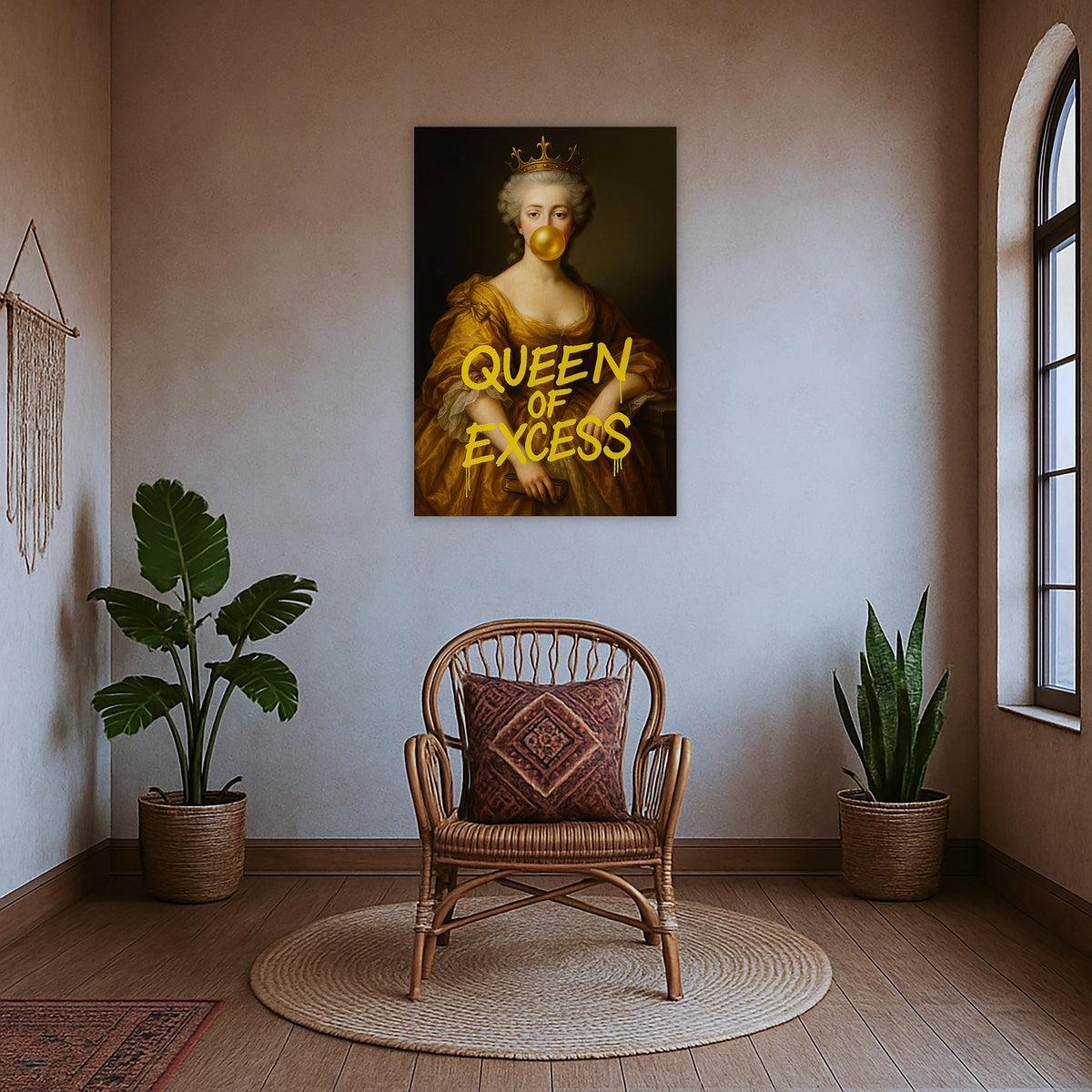 Çerçevesiz modern kanvas tablo, klasik resim dokusu ile çağdaş neon tipografiyi birleştiren özgün ve karakterli bir duvar dekoru modelidir. FabricUp dijital baskı ile üretilen yüksek çözünürlüklü yüzey, dayanıklı, net ve şık görünüm sunarak mekâna modern atmosfer katar.