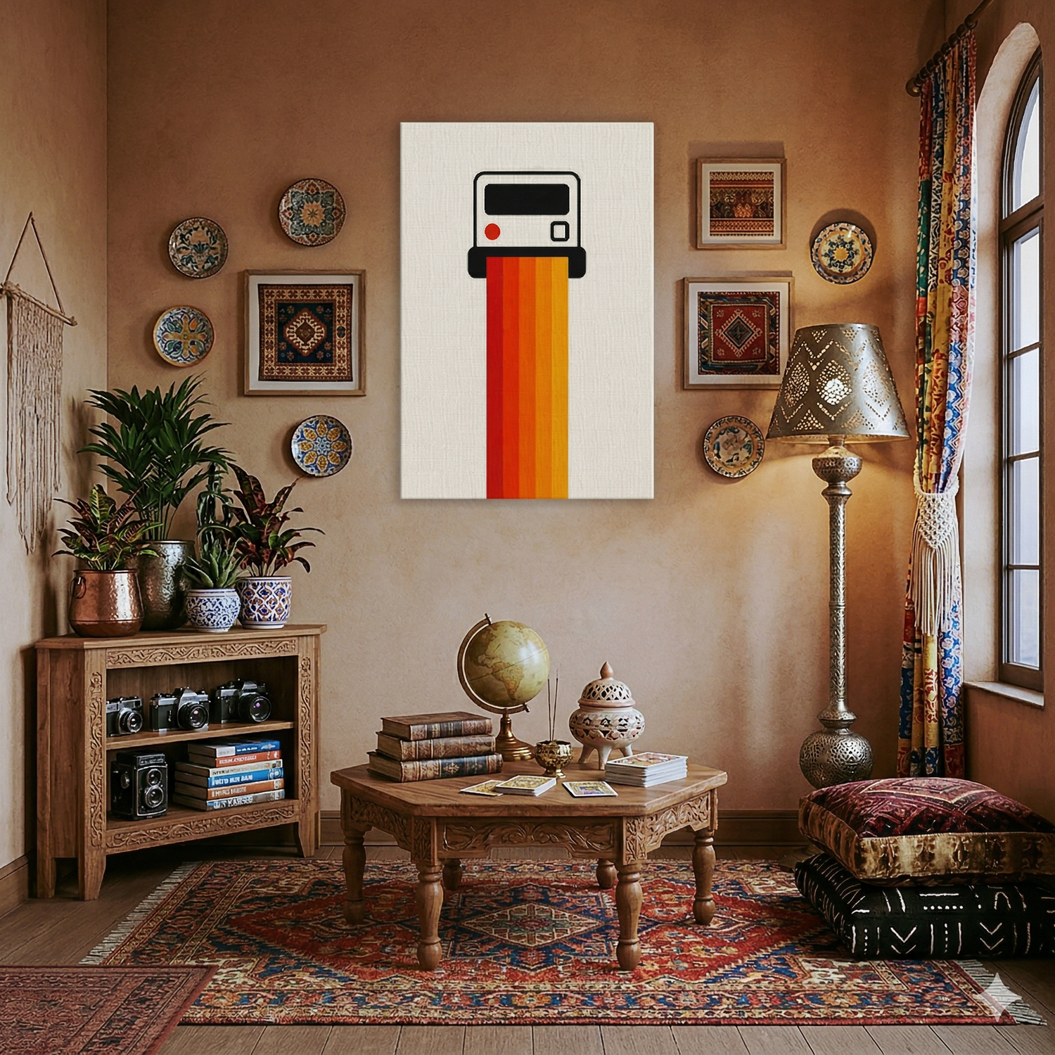 Retro Polaroid Kamera Kanvas Tablo