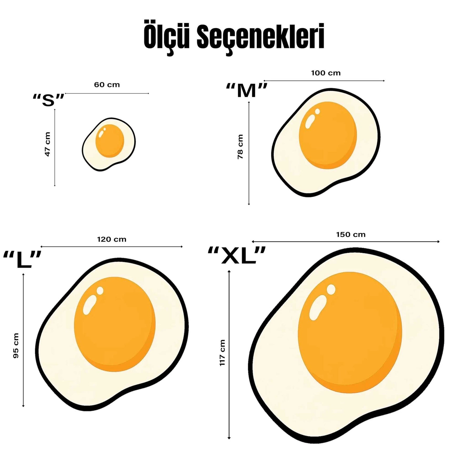 Sahanda Yumurta Tasarımlı Eğlenceli Halı
