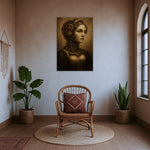 Çerçevesiz modern kanvas tablo, steampunk illüstrasyon, dişli mekanizma detayları ve klasik portre kompozisyonuyla özgün bir sanat eseri görünümü sağlar. FabricUp dijital baskı teknolojisi sayesinde yüksek çözünürlüklü, dayanıklı ve dekoratif duvar dekoru alternatifi oluşturur.