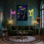 Çerçevesiz kanvas tablo, maskeli balo temalı figürler ve STAY WILD TONIGHT tipografisiyle tasarlanmış enerjik ve modern bir duvar dekoru sunar. Yüksek çözünürlüklü FabricUp dijital baskı kalitesi sayesinde estetik, premium ve dikkat çekici dekorasyon için ideal sanat eseridir.