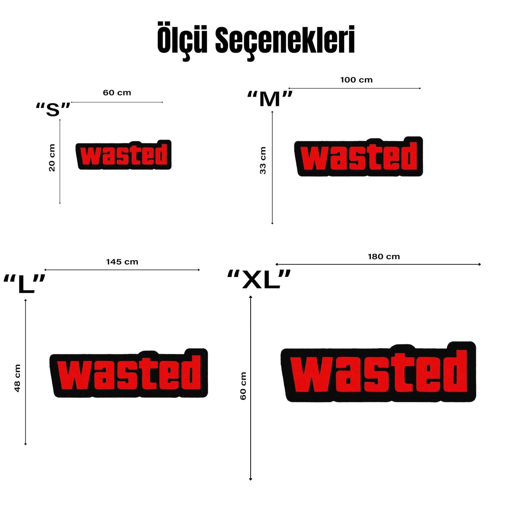 "Wasted" Yazılı Gamer Halısı ve Retro Oyun Temalı Dekoratif Paspas