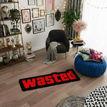 "Wasted" Yazılı Gamer Halısı ve Retro Oyun Temalı Dekoratif Paspas