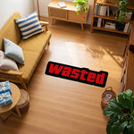"Wasted" Yazılı Gamer Halısı ve Retro Oyun Temalı Dekoratif Paspas