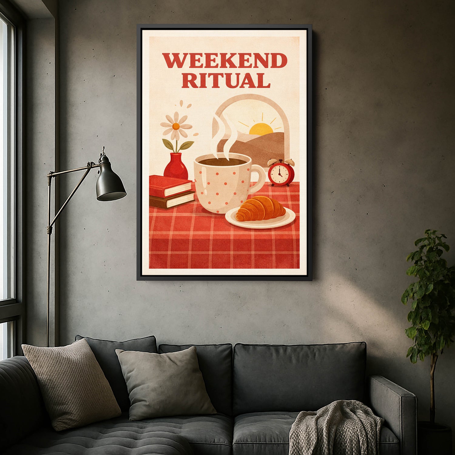 Weekend Ritual Kahvaltı Sahnesi Kanvas Tablo