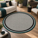 yesil-bordurlu-yuvarlak-hasir-gorunumlu-hali-modern-orgu-desenli-salon