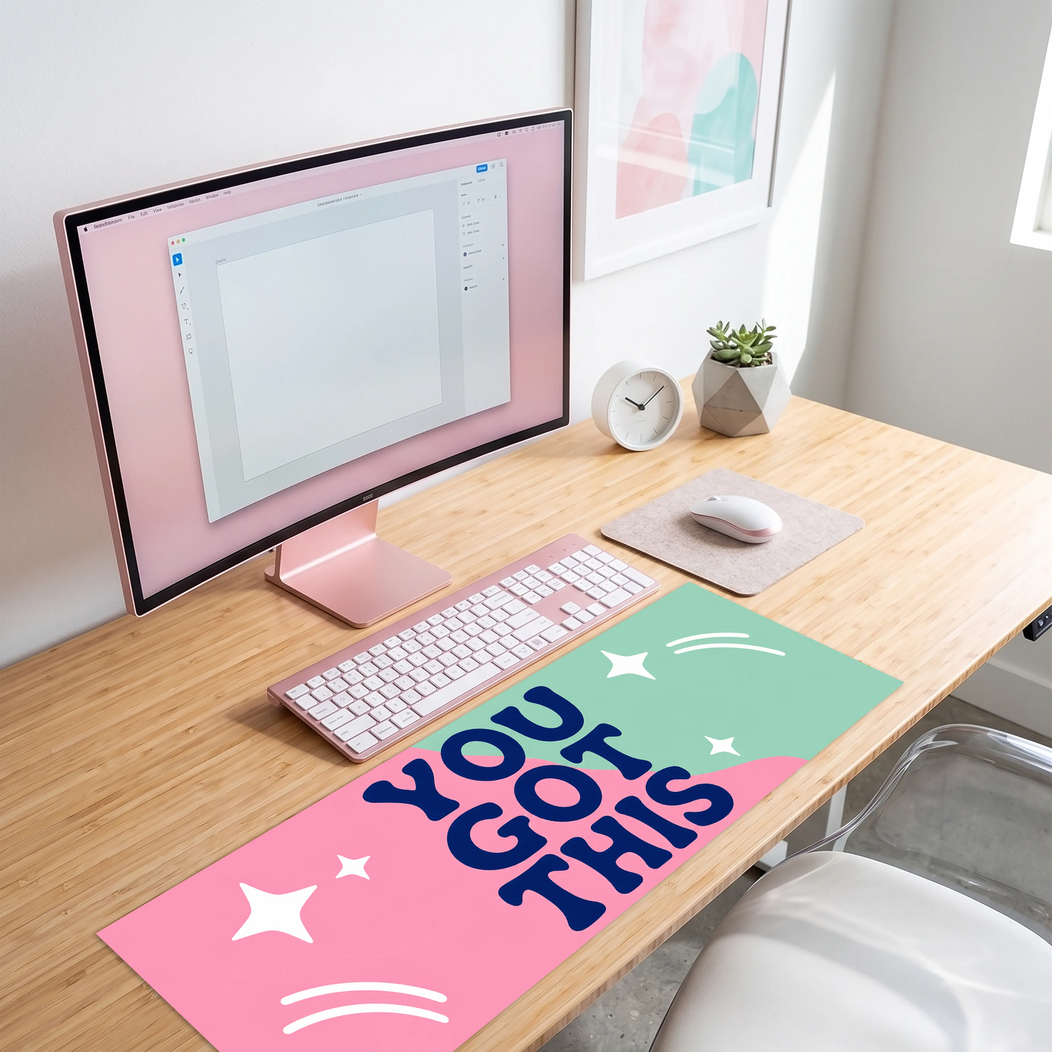 You Got This Motivasyon Yazılı Klavye Önü Dekor