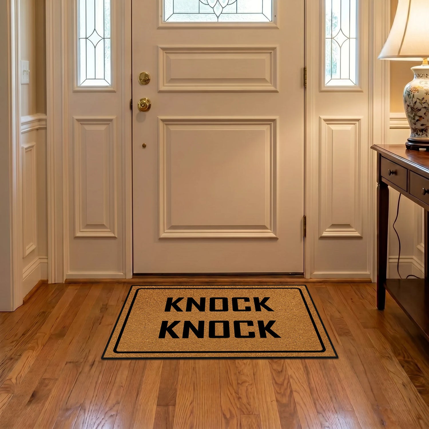 Knock Knock Minimal Tasarımlı Kapı Önü Halı