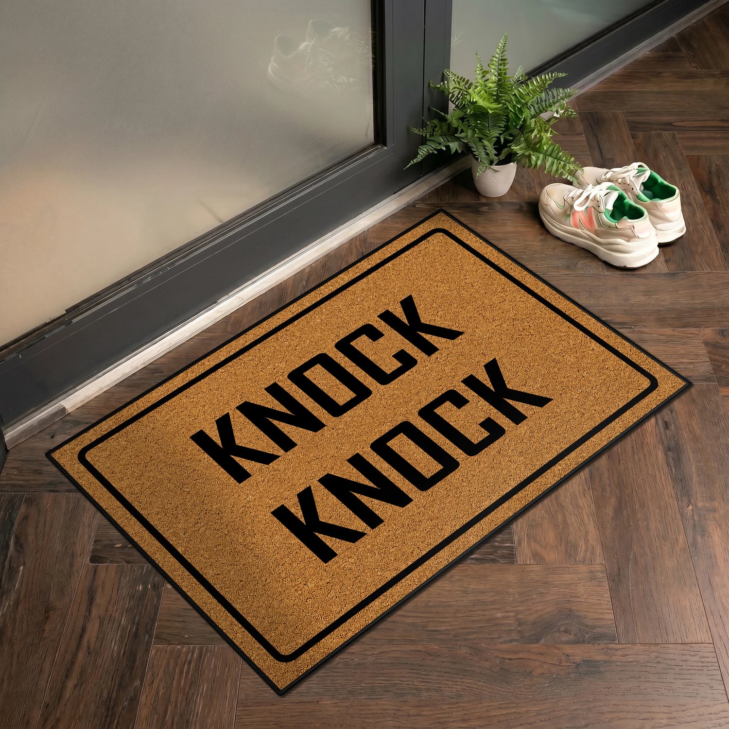 Knock Knock Minimal Tasarımlı Kapı Önü Halı